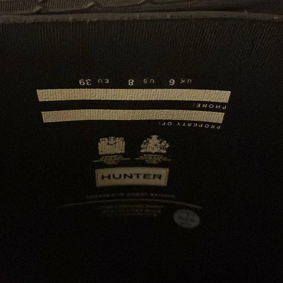 Hunter Boots 9 M Women’s Navy Blue Rubber Designer Trendy Mid Calf Perfect - Picture 4 of 7